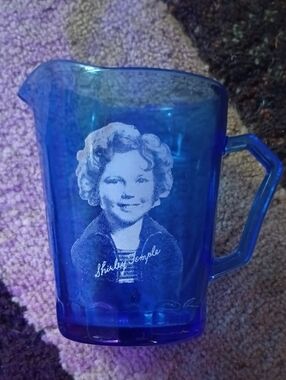 Blue Shirley Temple Collectible Pitcher